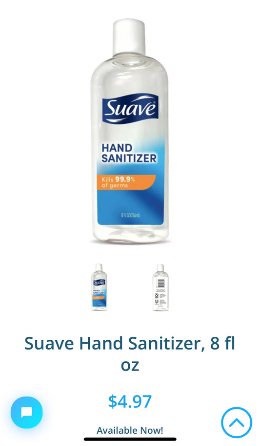 24 Pack Suave 8oz Hand Sanitizer